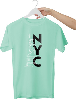 VIRAJ VINTAGE Solid Men Round Neck Light Blue T-Shirt