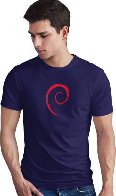 DUDEME Printed Men Round Neck Blue T-Shirt