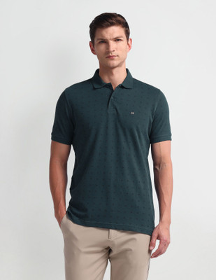 Arrow Sport Solid Men Polo Neck Blue T-Shirt