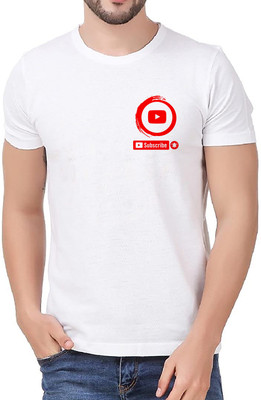 Ashoka Enterprises Printed Men Round Neck White T-Shirt