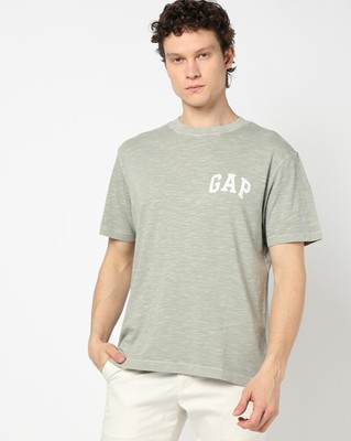 GAP Graphic Print Men Round Neck Grey T-Shirt