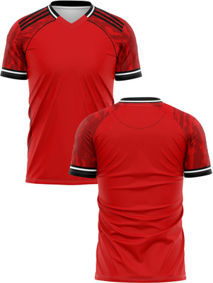 IZON Printed Men Round Neck Red T-Shirt