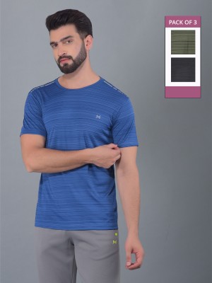 Force NXT Solid Men Round Neck Multicolor T-Shirt