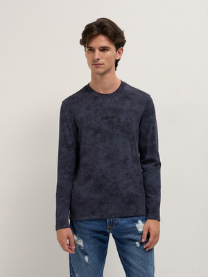 THE BEAR HOUSE Tie & Dye Men Crew Neck Blue T-Shirt