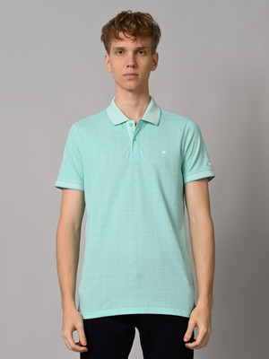 KILLER Printed Men Polo Neck Blue T-Shirt