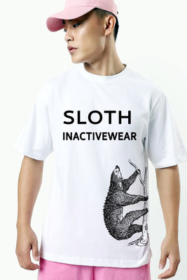 GagZag Printed, Typography Men Round Neck White T-Shirt