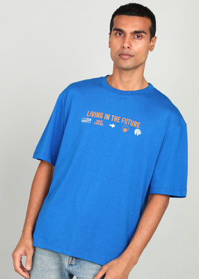 KILLER Printed Men Round Neck Blue T-Shirt