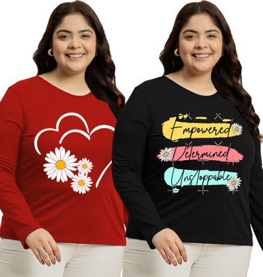 Elite soul Typography Women Round Neck Multicolor T-Shirt