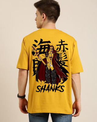 CHITRA STYLE Graphic Print Men Round Neck Yellow T-Shirt