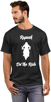 GNS National Printed Men Round Neck White, Black T-Shirt