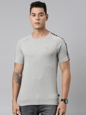 Dixcy Scott Maximus Solid Men Round Neck Grey T-Shirt