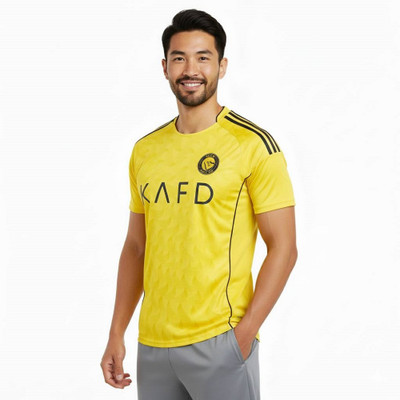 Smv Printed Men V Neck Yellow T-Shirt
