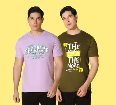 WOOSTRO Graphic Print Men Round Neck Multicolor T-Shirt