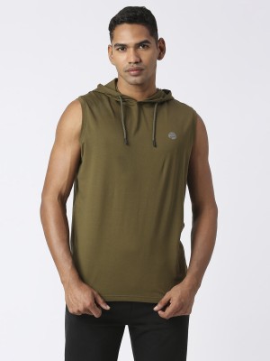 Pepe Jeans Typography Men Hooded Neck Green T-Shirt