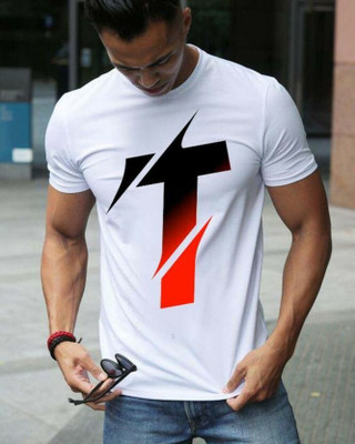 MM FIT Typography Men Round Neck White T-Shirt