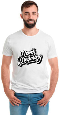 SmarTee Street Printed Men Round Neck White T-Shirt