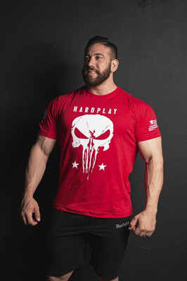 mascari Printed, Self Design Men Round Neck Red T-Shirt