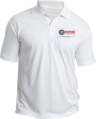 GoobyDooby Printed Men Polo Neck White T-Shirt