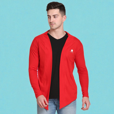 FARICON Solid Men Round Neck Red T-Shirt