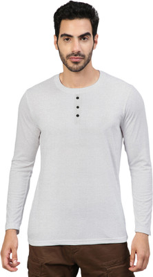 FTX Solid Men Round Neck White T-Shirt