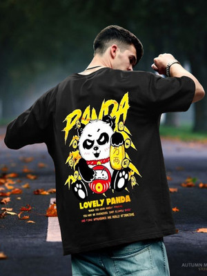 Beaumen Printed, Graphic Print Men Round Neck Black T-Shirt