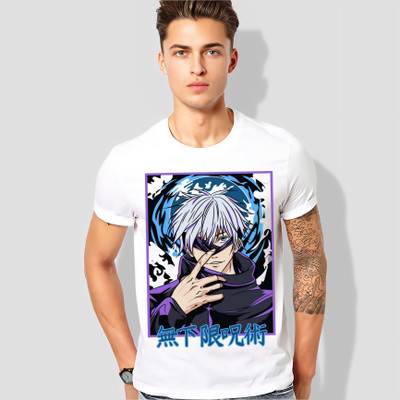 Wayup Printed Men Round Neck White T-Shirt