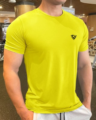 EyeBogler Solid Men Round Neck Light Green T-Shirt