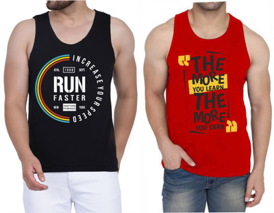 Restore Printed Men Round Neck Black, Red, Multicolor T-Shirt