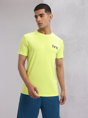 HRX by Hrithik Roshan Printed Men Round Neck Green T-Shirt