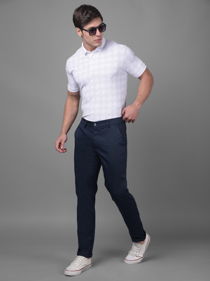 CRIMSOUNE CLUB Printed Men Polo Neck White T-Shirt