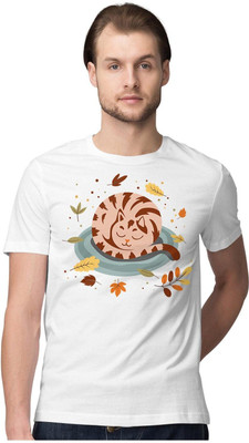 TheFreedomStore Printed Men Round Neck White T-Shirt