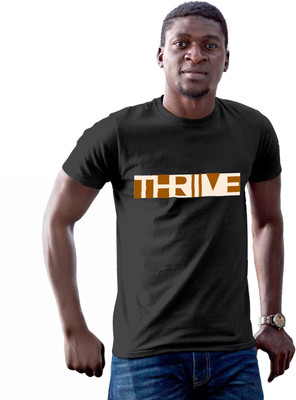 Fighterheero Printed Men Round Neck Grey T-Shirt