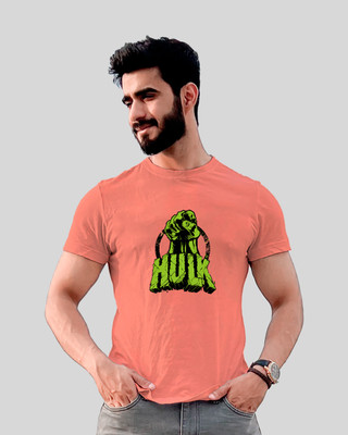 Jack Paris Printed Men Round Neck Pink T-Shirt