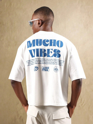 Relva Printed Men Round Neck White T-Shirt