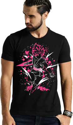 BROTEES Printed Men Round Neck Black T-Shirt