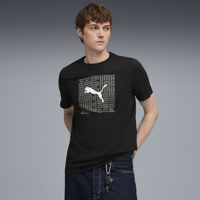 PUMA Printed Men Round Neck Black T-Shirt