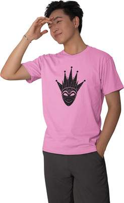 Streetfluencer Printed Men Round Neck Pink T-Shirt