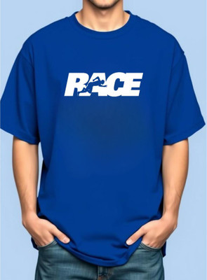 Goodsignn Typography Men Round Neck Dark Blue T-Shirt