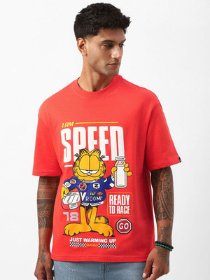 BEWAKOOF Graphic Print Men Round Neck Red T-Shirt