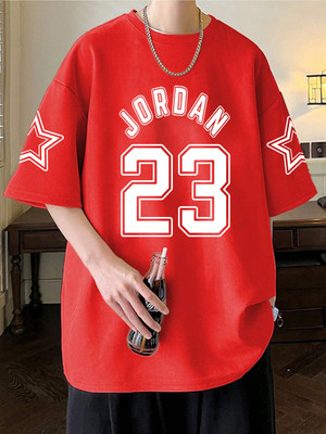 Cool Plus Graphic Print Men Round Neck Red T-Shirt