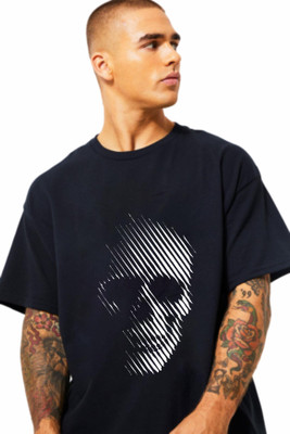 Uniplanet Store Printed Men Round Neck Black T-Shirt