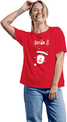 Buy That Trendz Solid Women Round Neck Red T-Shirt