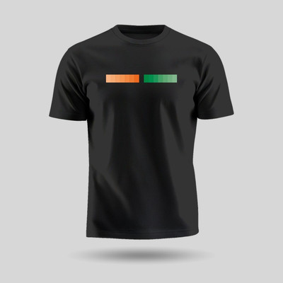 Luv My India Printed Men Round Neck Black T-Shirt