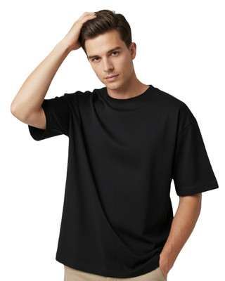 EMMBERO Graphic Print Men Round Neck Black T-Shirt