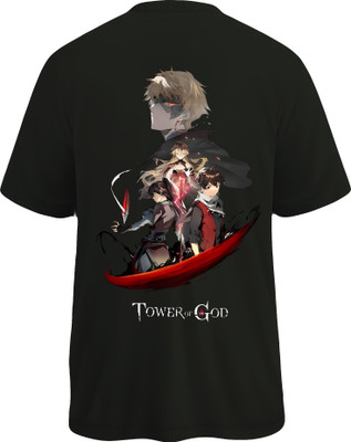 YumeClothing Graphic Print Couple Round Neck Black T-Shirt