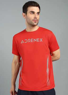 Adrenex Printed Men Round Neck Multicolor T-Shirt