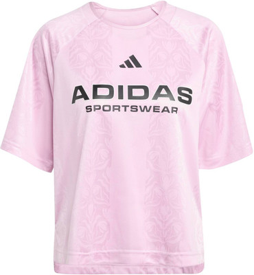 ADIDAS Printed Women Crew Neck Pink T-Shirt