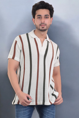 LWALS Printed Men Polo Neck Multicolor T-Shirt