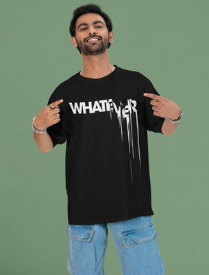 wardorbe choice Graphic Print, Geometric Print, Printed Men Round Neck Black T-Shirt