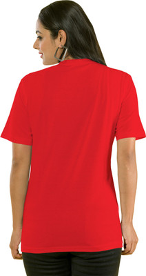 HouseOfCommon Solid Women Round Neck Multicolor T-Shirt